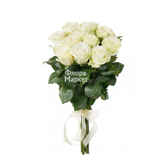 Влюбленность - 11 белых роз в Петрозаводске от магазина цветов «Флора Маркет»
