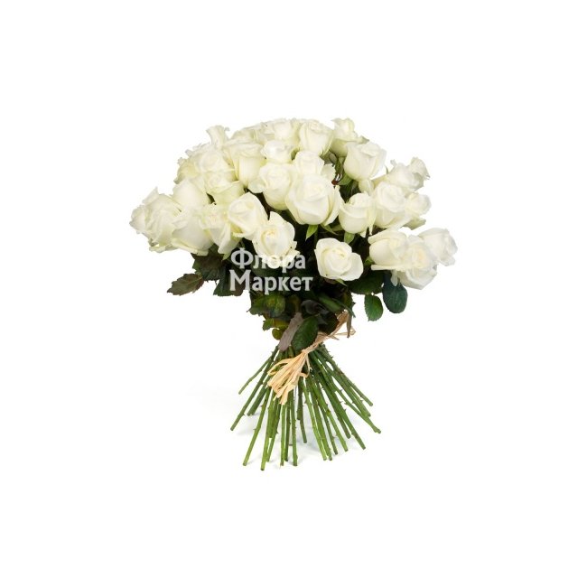 Букет белых роз «Настоящие чувства» в Петрозаводске от магазина цветов «Флора Маркет»
