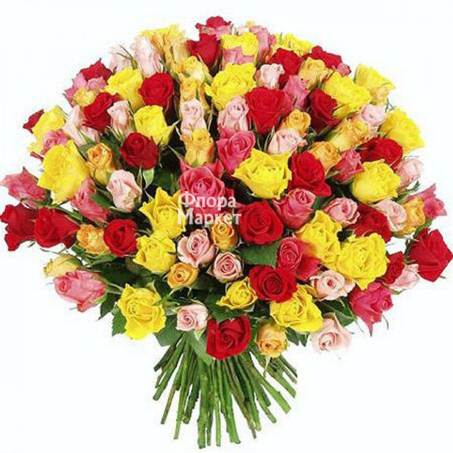101 роза для отличного дня! в Петрозаводске от магазина цветов «Флора Маркет»