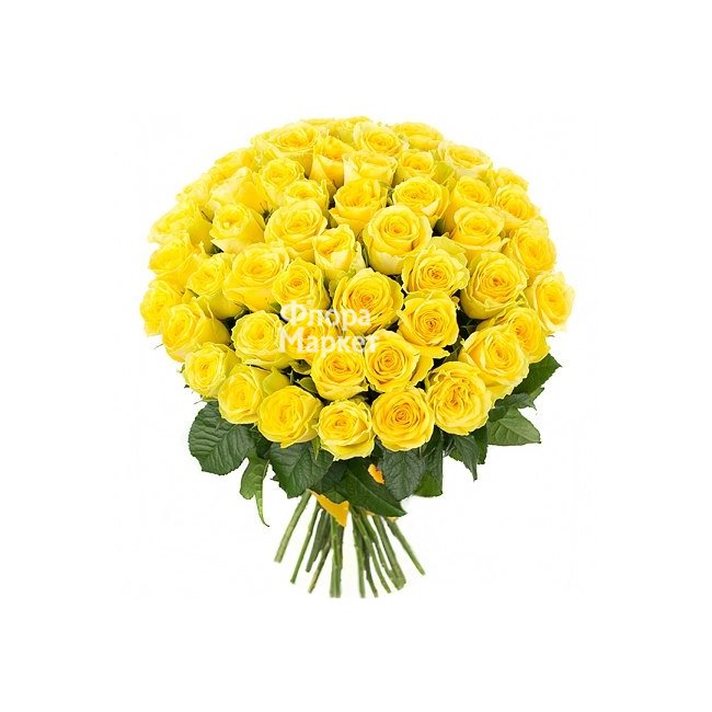 Чудесное утро - 51 желатя роза в Петрозаводске от магазина цветов «Флора Маркет»