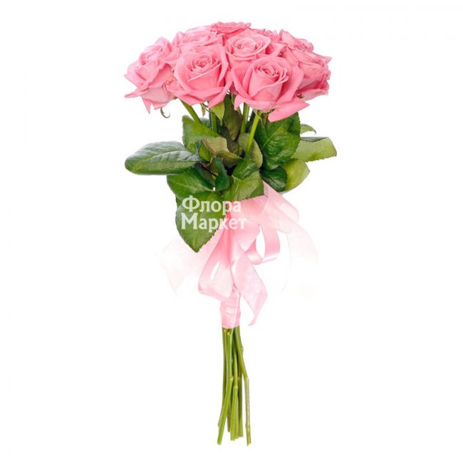 Для свидания букет из 9 розовых роз в Петрозаводске от магазина цветов «Флора Маркет»