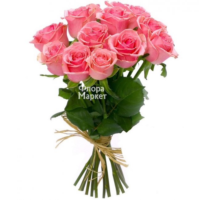 Для тебя - 11 розовых роз в Петрозаводске от магазина цветов «Флора Маркет»