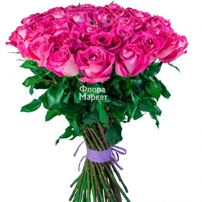 Малиновый букет 31 роза в Петрозаводске от магазина цветов «Флора Маркет»