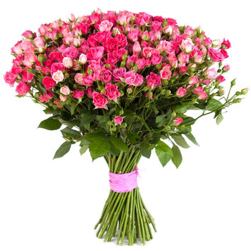 101 кустовая розовая роза для любимой