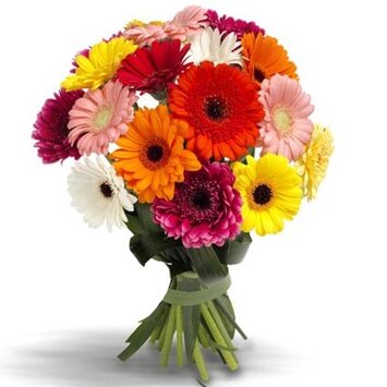 Букет гербер 15шт «Тик-так»