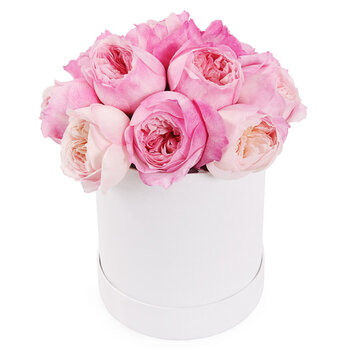 Пионовидные розы в коробочке 9шт