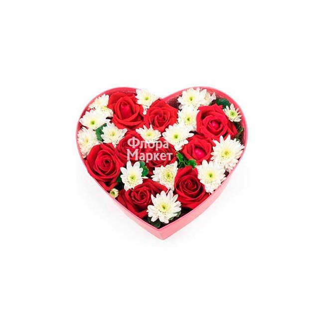 Подарок сердце в Петрозаводске от магазина цветов «Флора Маркет»