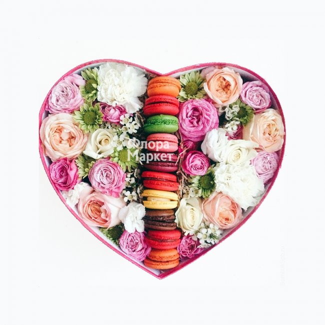 Сладкое сердце в Петрозаводске от магазина цветов «Флора Маркет»