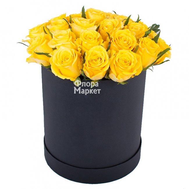 25 желтых роз в Петрозаводске от магазина цветов «Флора Маркет»