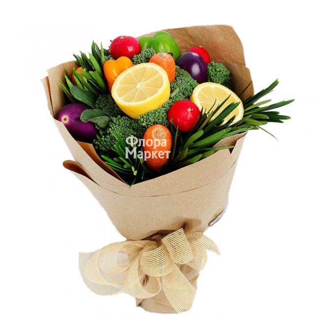 Букет овощи фрукты в Петрозаводске от магазина цветов «Флора Маркет»